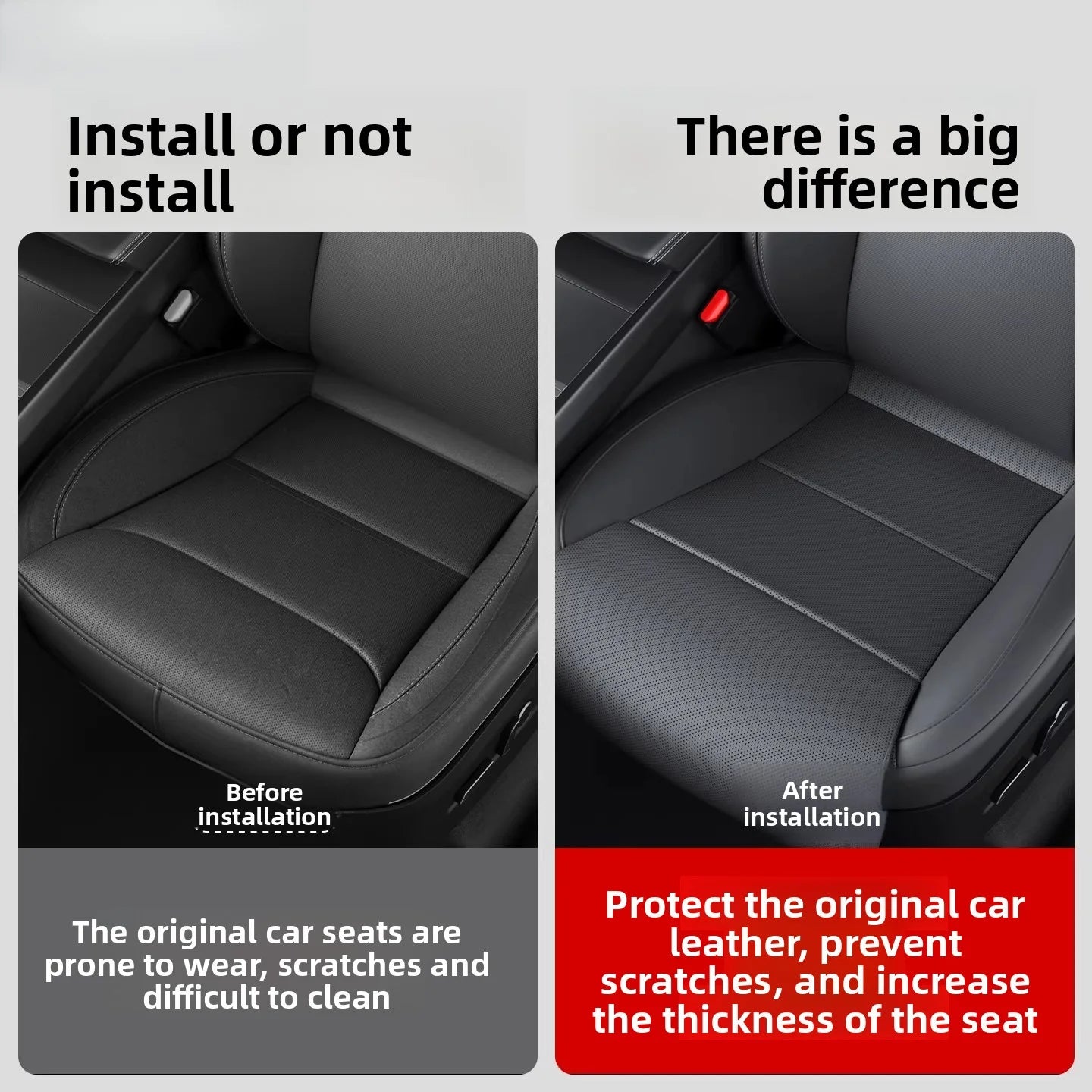 EVKITT for Tesla Model 3 Highland Model Y Juniper Front Seat Leg Support Cushion Integrated Extended Footrest Memory Foam PU Leather Car Seat Comfort Accessory