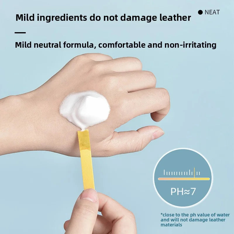 EVKITT Multifunctional Leather Interior Cleaning Mousse Car Seat Stain Remover for Tesla Model 3 Y S X (Eco-Friendly Neutral Foam, 300ml 1-Pack)