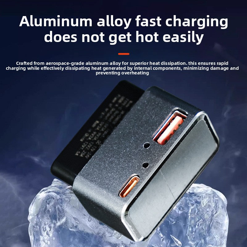 EVKITT OBD Power Expansion Dock Hub for Tesla Model 3 & Model Y (Premium Fireproof Material, Dual Interface A+C Fast Charging)