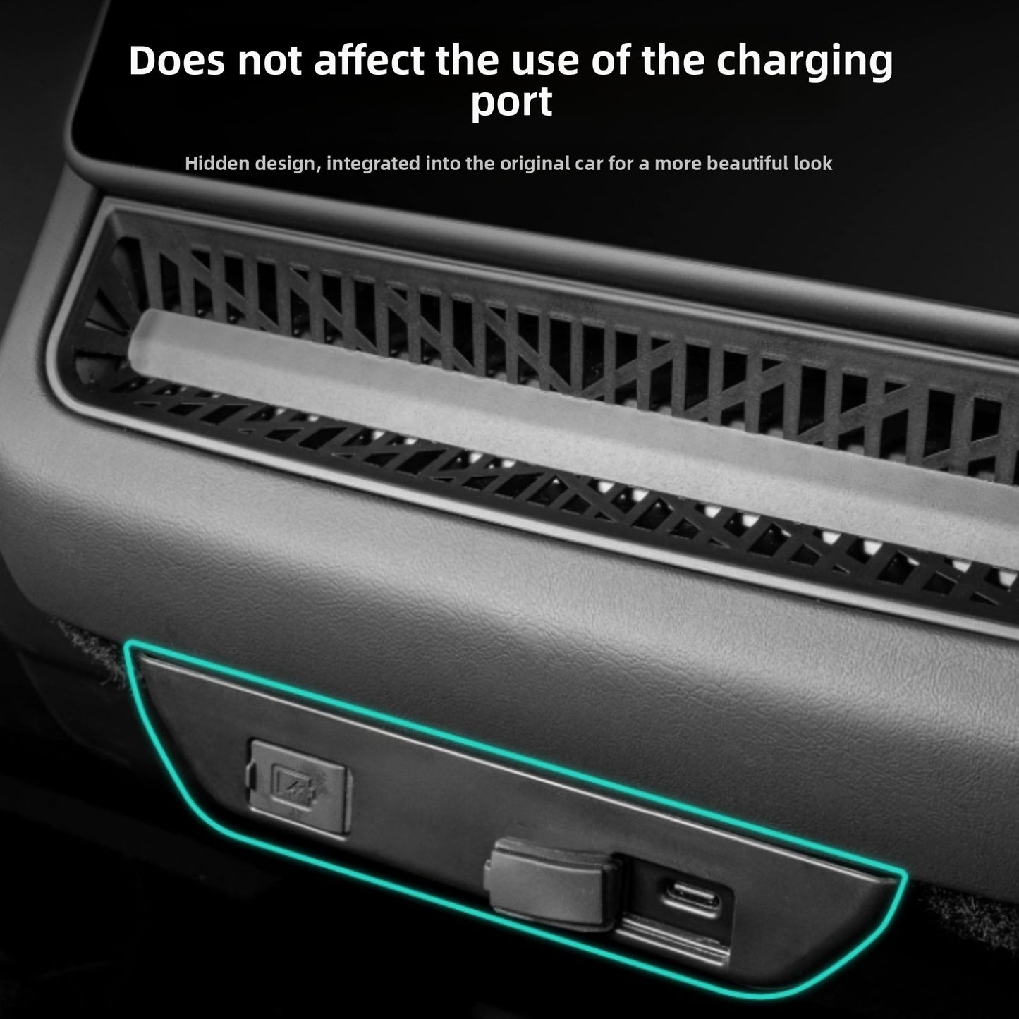 EVKITT Mesh Rear Air Vent Cover for Tesla Model Y Juniper & Model 3 Highland (Premium Auto-Grade ABS, 1-Pack Anti-Clogging)