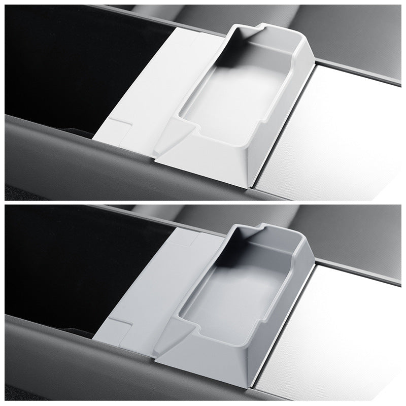 EVKITT Silicone Glasses Holder Tray for Tesla Model 3 Highland & Model Y Juniper YL (Premium Anti-Rattle Console Organizer 1PC)