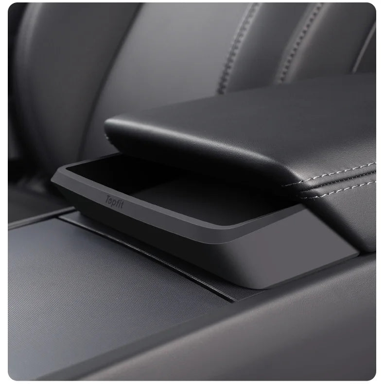 EVKITT Silicone Center Console & Armrest Storage Tray for Tesla Model Y Juniper & Model 3 Highland (Premium Silicone, 1-Pack)
