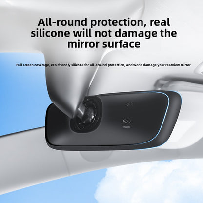 EVKITT Interior Rearview Mirror Frame Protector Cover for Tesla Model 3 Model Y 2021-2026+ (Premium Liquid Silicone, Anti-Scratch 1-Pack)