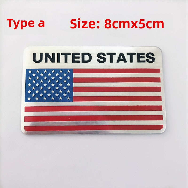 EVKITT Stars and Stripes Fender Plaque Tactical Patriotic Mascot for All EV SUV Pickup Vehicle Platform
