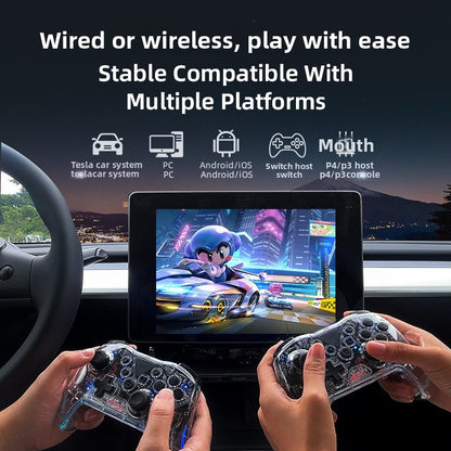 EVKITT Wireless Bluetooth Gaming Controller Arcade Gamepad Joystick for Tesla Model Y 3 X S All Platforms