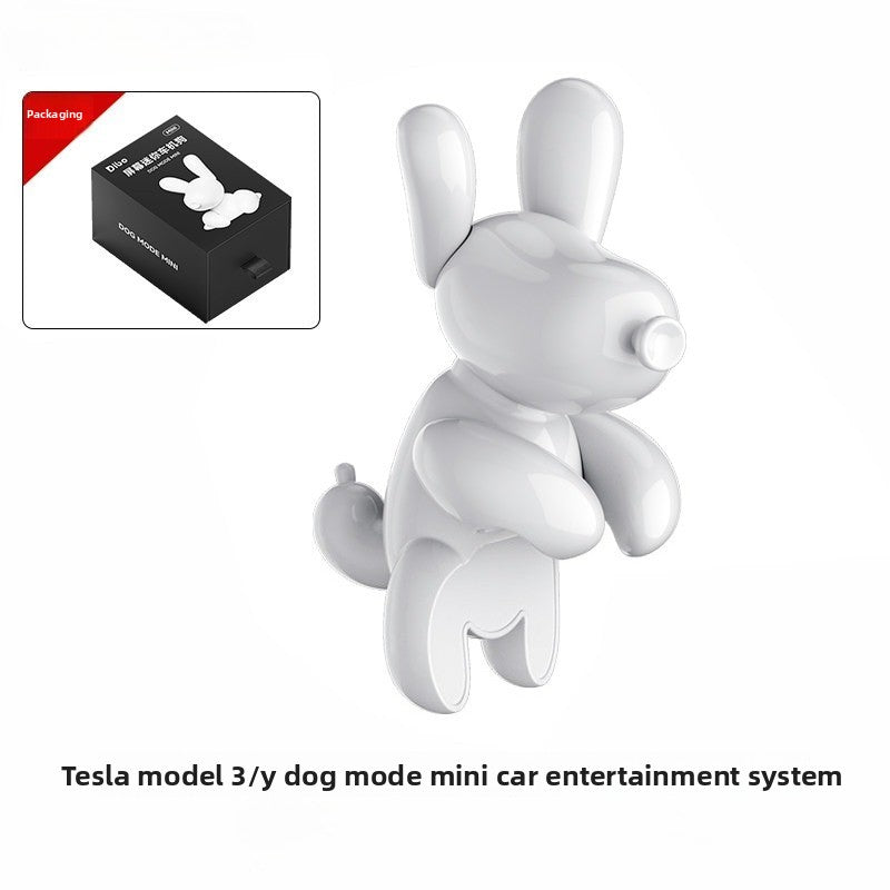 EVKITT Center Console Screen Mascot Ornament Dashboard Display Toy Figurine for Tesla Model Y  Model 3