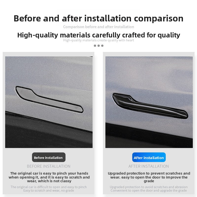 EVKITT Exterior Door Handle Assist Puller Anti-Freeze Cold-Weather Opener for Tesla Model 3 Model Y 2021-2026 (Premium Weatherproof Sub-Zero High-Impact Polymer, 4-Pack Complete Door Set)