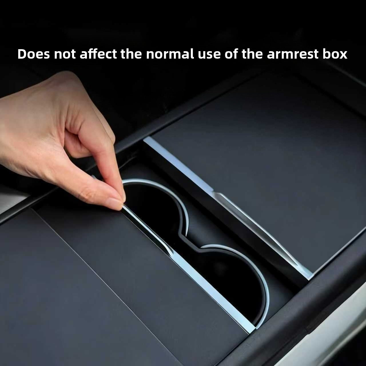 EVKITT Center Console Static-Cling Anti-Slip Silicone Pad Cover Anti-Scratch Control Panel Protective Mat for Tesla Model 3 Highland & Model Y Juniper