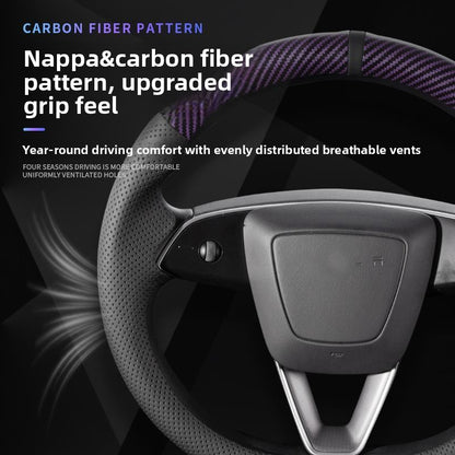 EVKITT Ultra-Thin Sport Steering Wheel Cover for Tesla Model 3  & Model Y Juniper/YL 2017-2026 – Anti-Slip Grip with Center Alignment Marker