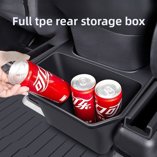 EVKITT Silicone Under Seat Storage Box & Trash Bin for Tesla Model Y 2021-2024 (Premium Silicone, 1-Pack)