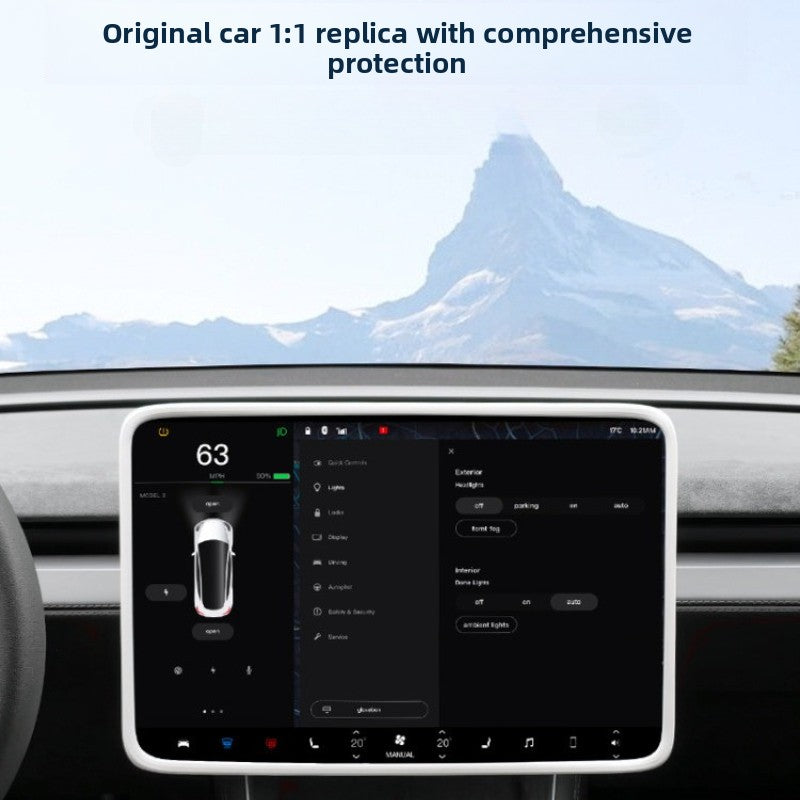 EVKITT Navigation Screen Silicone Frame Protector Central Display Edge Guard Trim for Tesla Model 3 Highland & Model Y Juniper