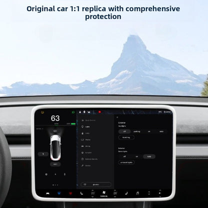 EVKITT Navigation Screen Silicone Frame Protector Central Display Edge Guard Trim for Tesla Model 3 Highland & Model Y Juniper