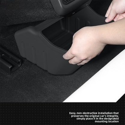 EVKITT Rear Console Storage Box & Trash Bin Organizer Under-Vent Seatback Garbage Caddy for Tesla Model 3 Highland ( 1-Piece Set)