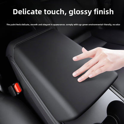 EVKITT Center Console Armrest Box Lid Cover Protector Trim for Tesla Model 3 Highland Model Y Juniper 2024–2026+ (Premium Anti-Scratch ABS, 1-Piece Shell)