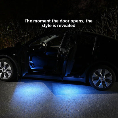 Evkitt for Tesla model 3 model y model s model x 2021+welcome light (advanced fire-proof PC and high-output LED matrix, super bright 4 pieces)