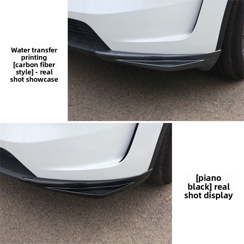 EVKITT Front Bumper Protector Lip Corner Guard Anti-Scratch Bumper Winglet Spoiler for Tesla Model Y Juniper （Premium Luxury High-Toughness Automotive ABS 2-Piece Set）