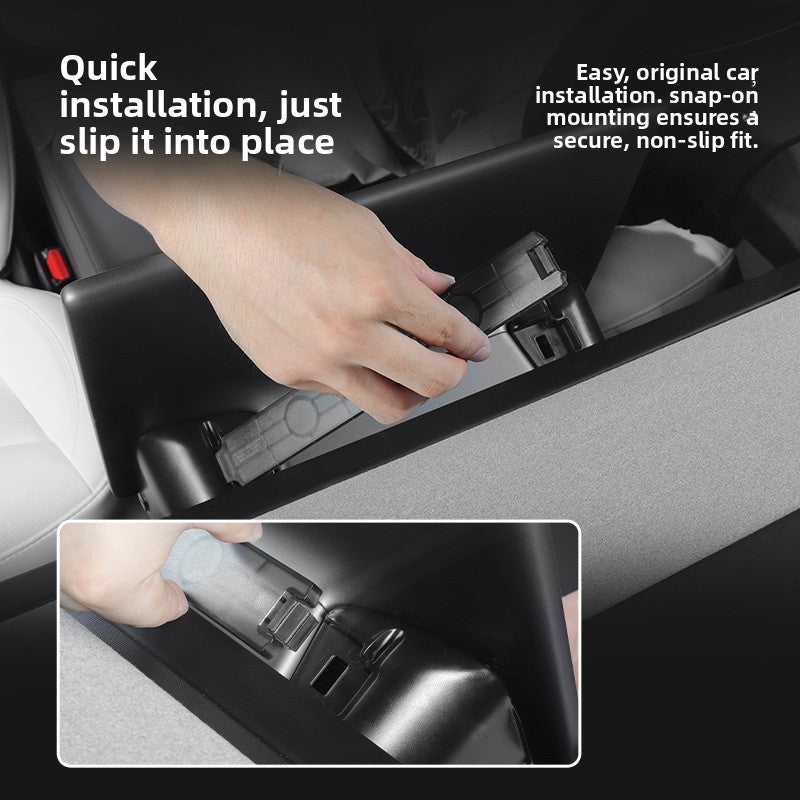 EVKITT Under-Screen Storage Box Center Console Lower Organizer Tray for Tesla Model 3  Model Y 2021-2023