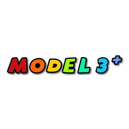 EVKITT 3D Cartoon Letter Emblem for Tesla Model 3 & Model Y Trunk (Premium Weatherproof Polymer, Colorful Car Tail Badge)