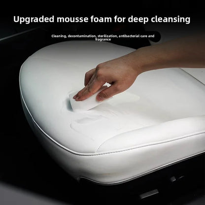 EVKITT Multifunctional Leather Interior Cleaning Mousse Car Seat Stain Remover for Tesla Model 3 Y S X (Eco-Friendly Neutral Foam, 300ml 1-Pack)