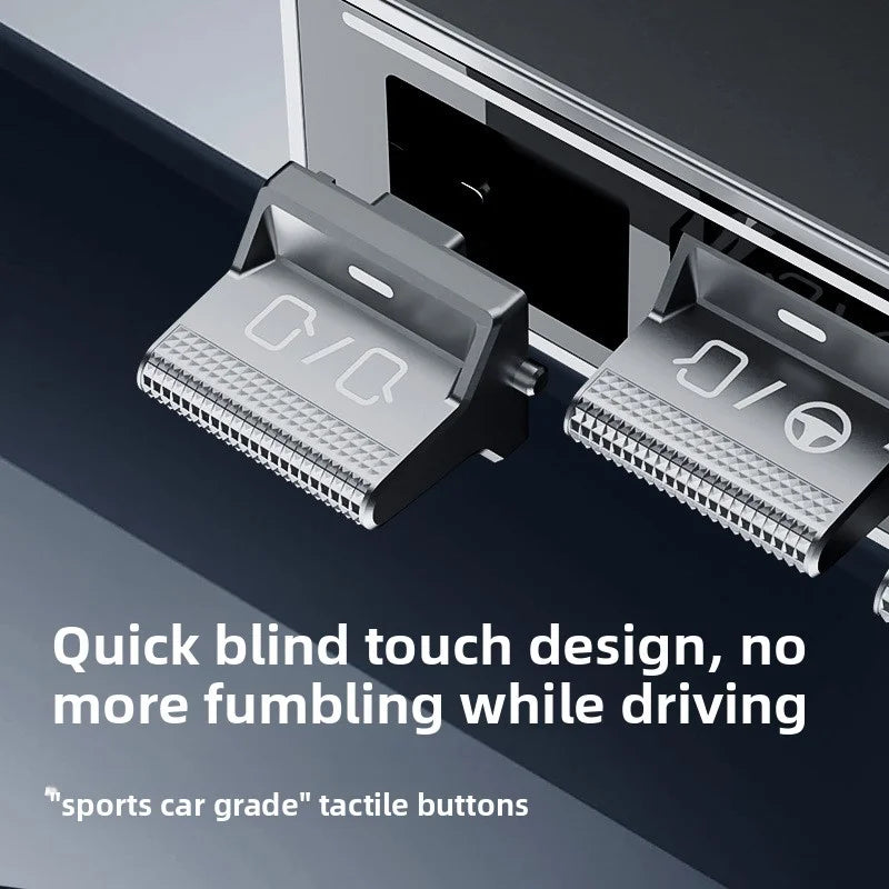 EVKITT Center Console Physical Buttons Control Panel Bar Under Screen Hub for Tesla Model Y Model 3 (Premium Anodized Aluminum Alloy, Smart Quick Action 1-Pack)