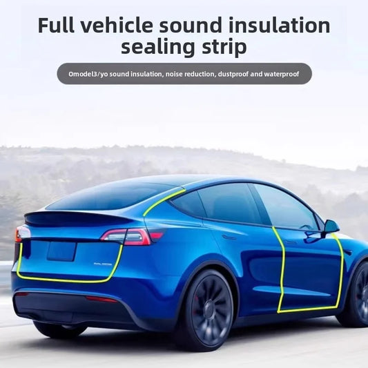 EVKITT Weather Stripping Door Seal Kit Noise Reduction Soundproof Strips for Tesla Model Y (Premium Weatherproof EPDM Rubber, Full Car Complete Set)
