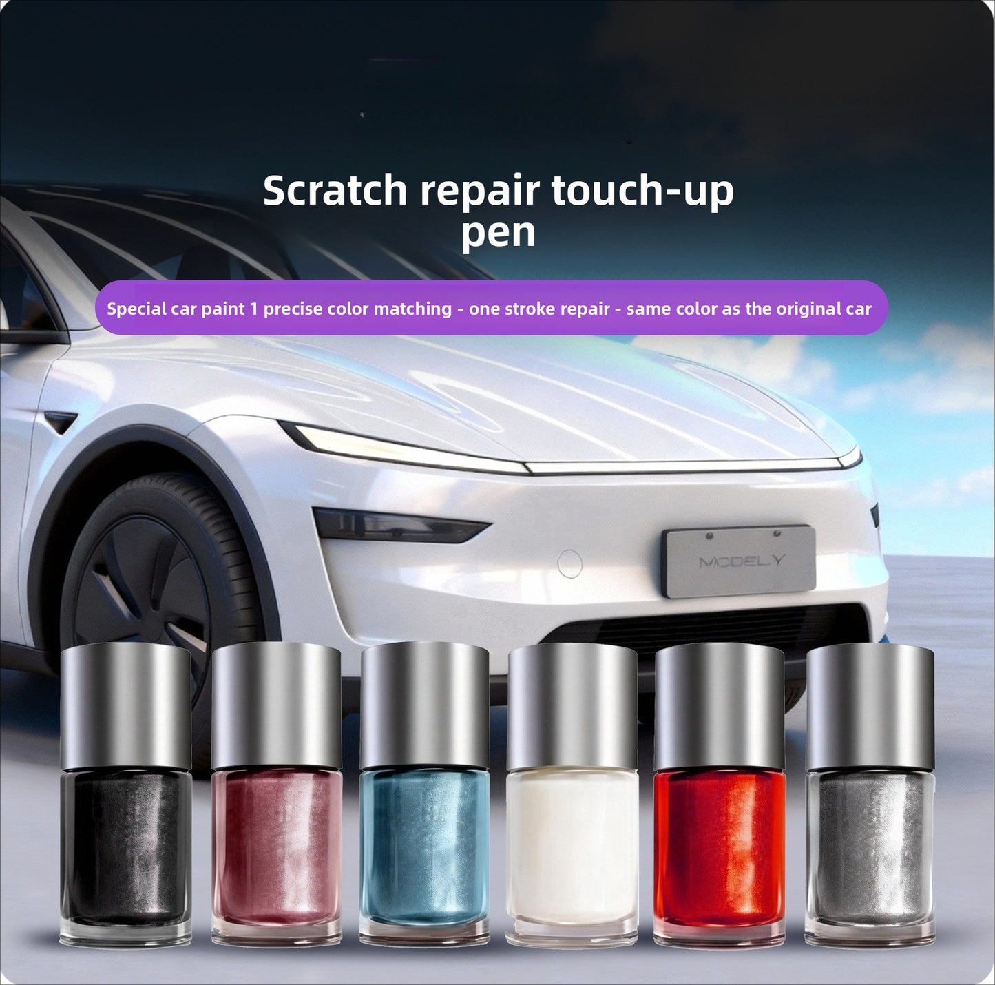 EVKITT Car Touch Up Paint Pen for Tesla Model 3 Highland Model Y Juniper Deep Scratch Repair Remover