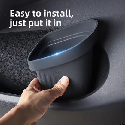 EVKITT Door Side Organizer Trash Can Leakproof Silicone Storage Bin for Tesla Model 3 Model Y