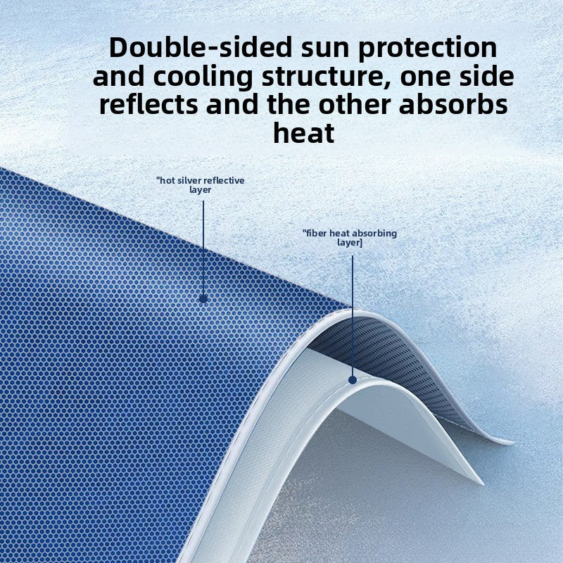 EVKITT Glass Roof Sunshade Skylight Heat Protector for Tesla Model Y Juniper 2026+ UV Block (Ice Crystal Carbon Nano-Coating, 2-Piece Split Design)