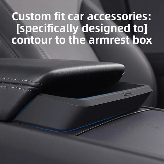 EVKITT Silicone Center Console & Armrest Storage Tray for Tesla Model Y Juniper & Model 3 Highland (Premium Silicone, 1-Pack)