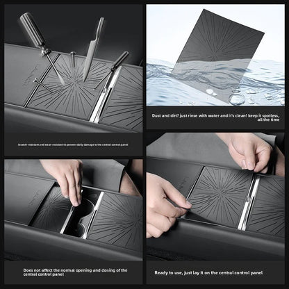 EVKITT Silicone Wireless Charger Pad Mat for Tesla Model 3 Highland & Model Y (Premium Silicone, Anti-Slip)