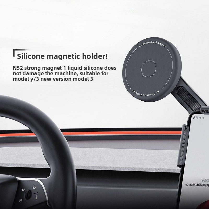EVKITT Silicone Magnetic Dashboard Phone Mount for Tesla Model 3 Highland & Model Y Juniper (Premium Silicone & N52 Magnets, 1-Pack)