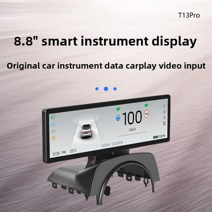 EVKITT for Tesla 2024+ Model 3 Highland Central Control Instrument Panel LCD Dashboard Display Screen Upgrade Digital Cluster Interior Accessory