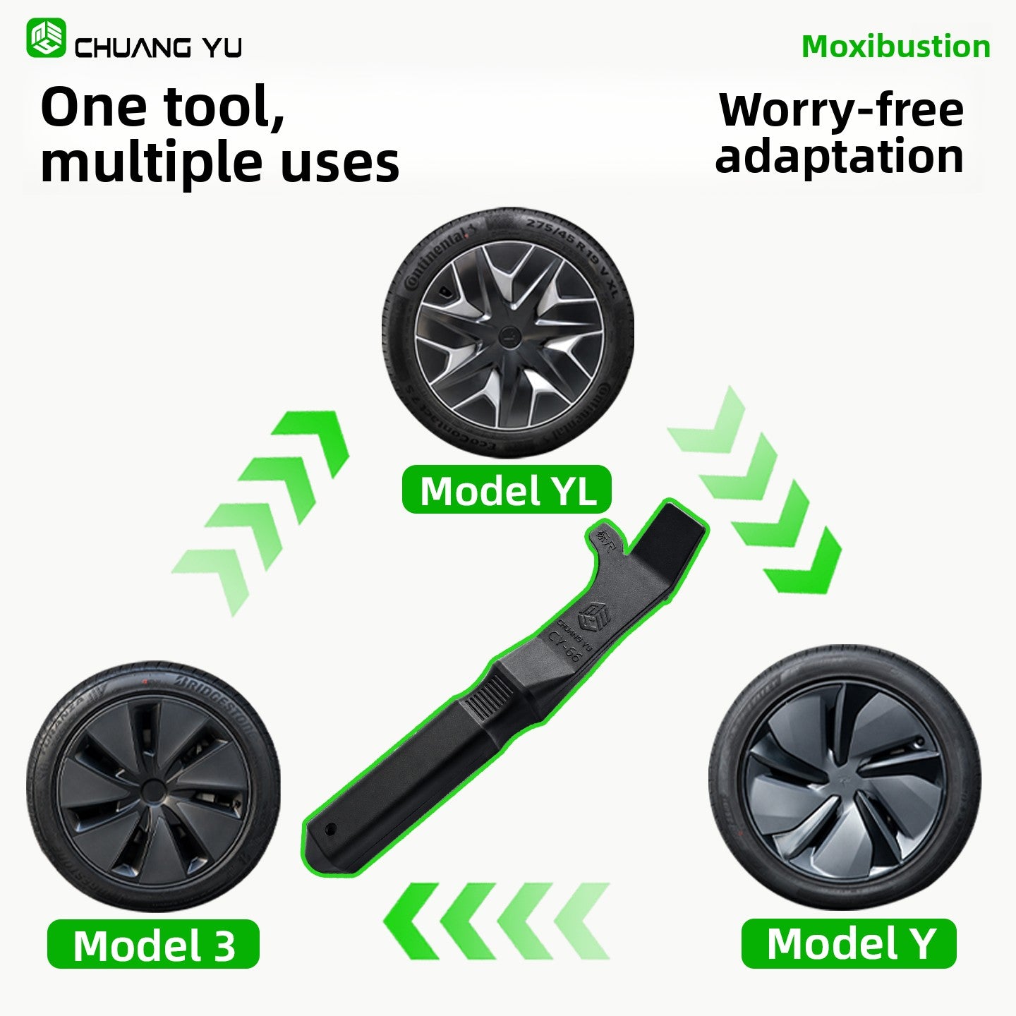 EVKITT Hubcap Removal Tool Pry Bar Wheel Cover Repair Puller for Tesla Model 3 Model Y Model S Model X