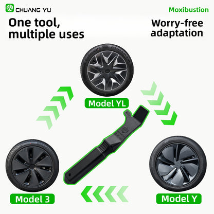 EVKITT Hubcap Removal Tool Pry Bar Wheel Cover Repair Puller for Tesla Model 3 Model Y Model S Model X