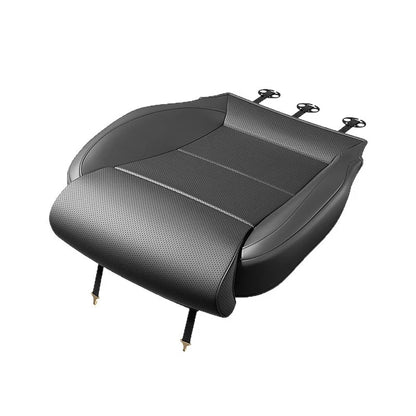 EVKITT for Tesla Model 3 Highland Model Y Juniper Front Seat Leg Support Cushion Integrated Extended Footrest Memory Foam PU Leather Car Seat Comfort Accessory