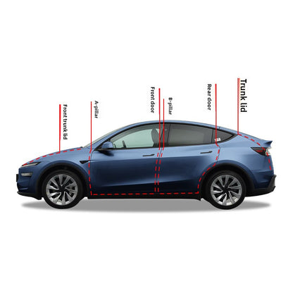 EVKITT Full Car Noise Reduction Sealing Strip Kit Weatherstripping Rubber Soundproof Seals for Tesla Model Y Juniper 2025+ (Premium EPDM Weatherproof Hollow Rubber, Complete Multi-Piece Set)