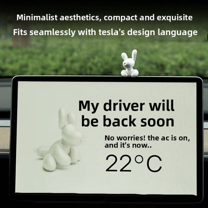 EVKITT Center Console Screen Mascot Ornament Dashboard Display Toy Figurine for Tesla Model Y  Model 3