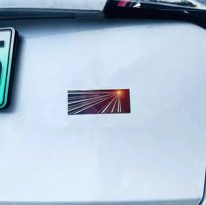 EVKITT Infinity Mirror Trunk Logo Badge for Tesla Model Y (Premium Space-Time Tunnel Acrylic, 1-Pack)