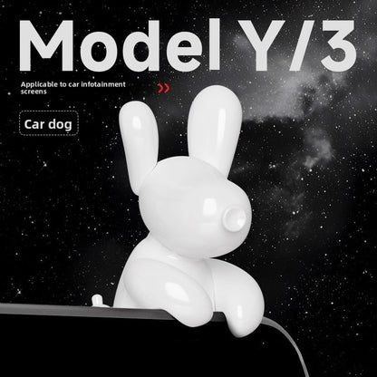 EVKITT Interactive Central Display Companion Cartoon Puppy Screen Border Toy for Tesla Upgraded Cockpit