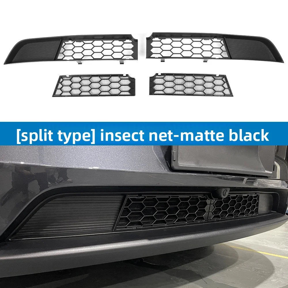 EVKITT for Tesla Model Y Juniper Front Bumper Insect Net Medium Mesh Water Tank Radiator Protective Net ABS Car Protection Accessory