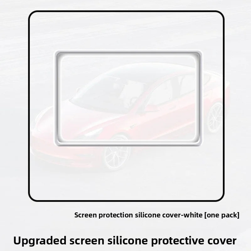 EVKITT Silicone Navigation Screen Protector Frame for Tesla Model Y Juniper & Model 3 Highland (Premium Flexible Silicone)