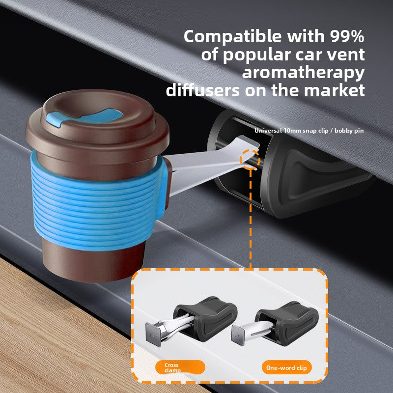 EVKITT Hidden Air Vent Aromatherapy Clip Adapter Holder for Tesla Model 3 Model Y 2021-2026 (Anodized Aluminum & Anti-Scratch Silicone, 1-Pack)