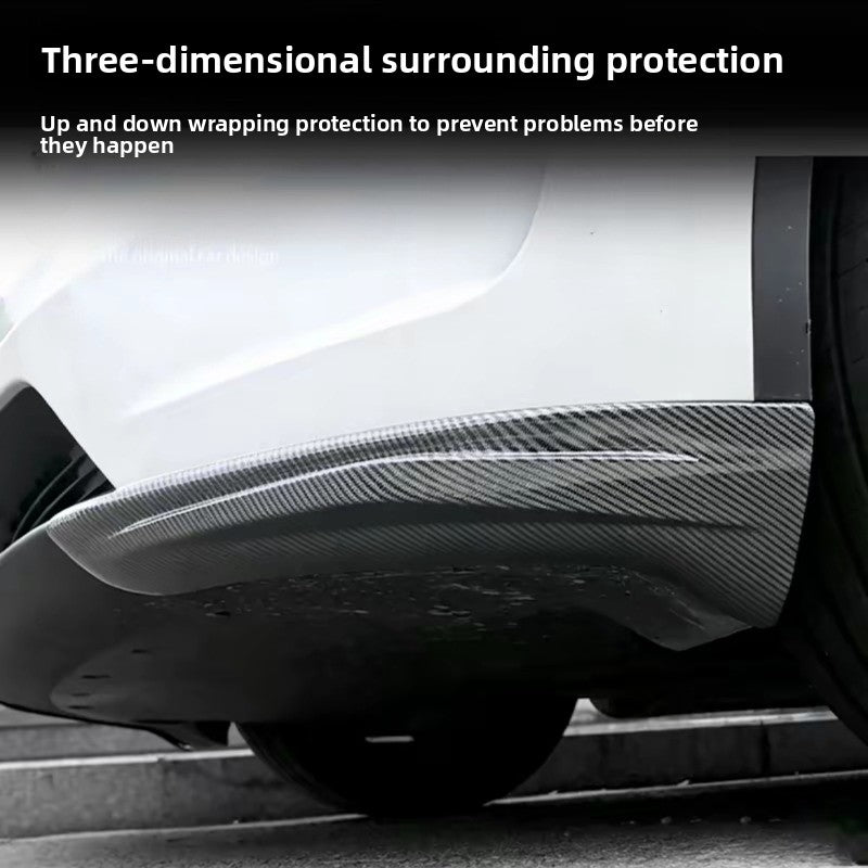 EVKITT Frontstoßstangenschutz Lippe Eckenschutz Kratzschutz Stoßfänger Winglet Spoiler für Tesla Model 3 Highland Model Y Juniper (Premium Luxus hochzähes Automobil ABS 2er-Set)
