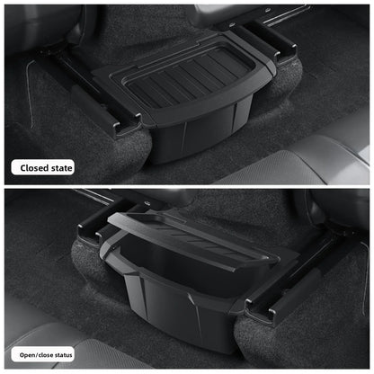 EVKITT Center Console Armrest Organizer Rear Seat Hidden Storage Box for Tesla Model Y Juniper 2025+ (Premium Shockproof Silicone, Anti-Rattle 1-Pack)