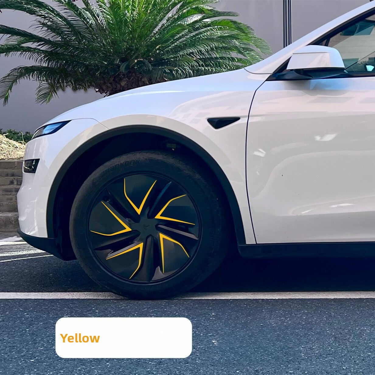 EVKITT 19-Inch Wheel Rim Decal Wrap Vinyl Sticker Aero Wheel Hub Overlay Protect Trim for Tesla Model Y Juniper ( 20PCS 4-Wheel Complete Set)