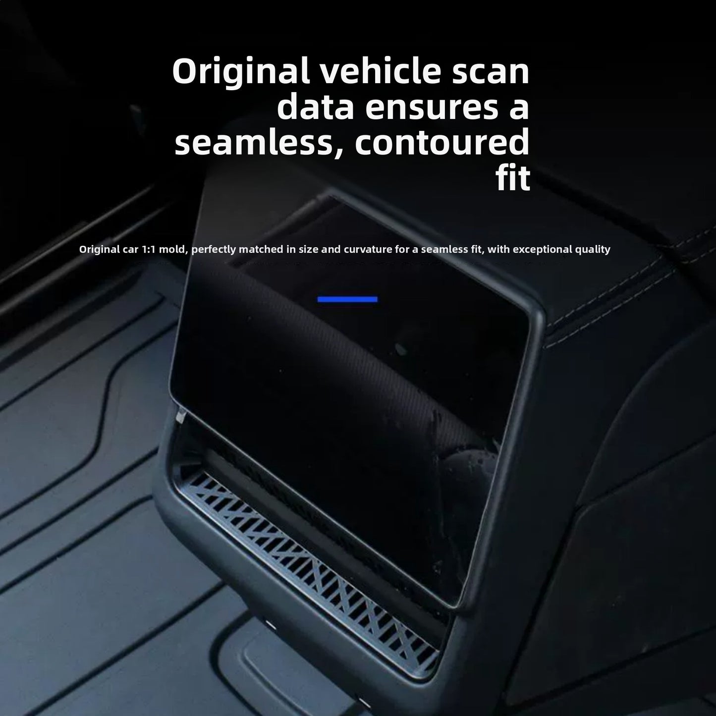 EVKITT Mesh Rear Air Vent Cover for Tesla Model Y Juniper & Model 3 Highland (Premium Auto-Grade ABS, 1-Pack Anti-Clogging)