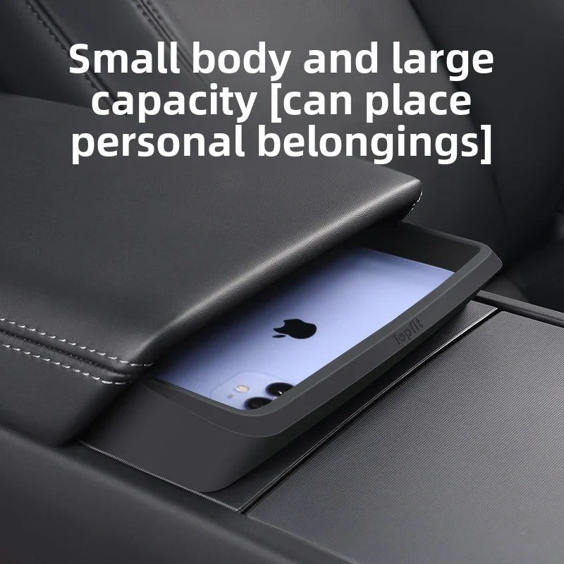 EVKITT Silicone Center Console & Armrest Storage Tray for Tesla Model Y Juniper & Model 3 Highland (Premium Silicone, 1-Pack)