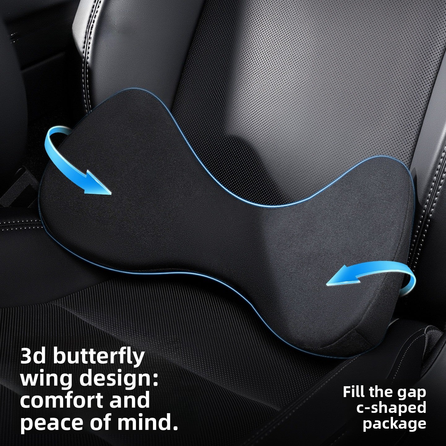 EVKITT Ergonomic Neck Pillow & Lumbar Support for Tesla Model 3 & Model Y (Premium Memory Foam Travel Cushion)