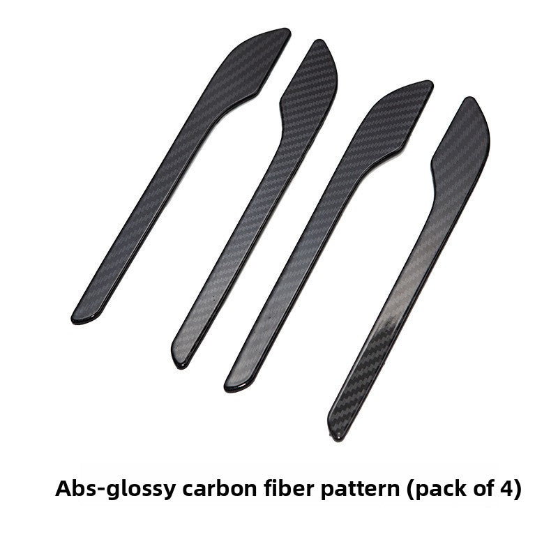 EVKITT Exterior Door Handle Wrap Cover Stickers Anti-Scratch Protector Film for Tesla Model Y Model 3 (Premium 3D Real-Texture Carbon Fiber, Full Set 4-Pack)