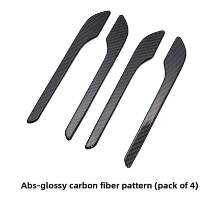 EVKITT Exterior Door Handle Wrap Cover Stickers Anti-Scratch Protector Film for Tesla Model Y Model 3 (Premium 3D Real-Texture Carbon Fiber, Full Set 4-Pack)